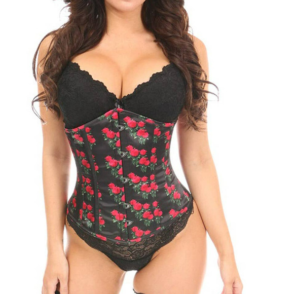 Daisy Corset Lavish PINK floral‎ underbust corset - Picture 1 of 4